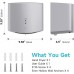 TwinFlow Air Wiper Compact Hand Dryer 110V 1400W Silver (with 2 Pin Plug) Model AK2630S