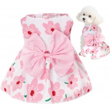 TwinFlow Floral Dog Dress Cute Dog Skirt Pet Dress Summer Pet Clothes for Puppy Small Cats