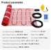 TwinFlow  Electric Radiant Floor Heating System, 20 Sq.ft Electric Heated Floor Mats for Bathroom, Includes Programmable Thermostat, Heat Mat, Installation Monitor, and Temperature Sensors