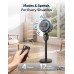 TwinFlow Fan For Bedroom, Pedestal Fans 90°+90° Smart Oscillating, Standing Fans for Home 12 Speeds, 4 modes, 12H Timer, Quiet Floor Fan with DC Motor 20dB, 90ft for Room, 22-35'' Adjustable Height